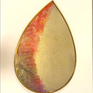 Anthropologie Drop pink distressed mirror